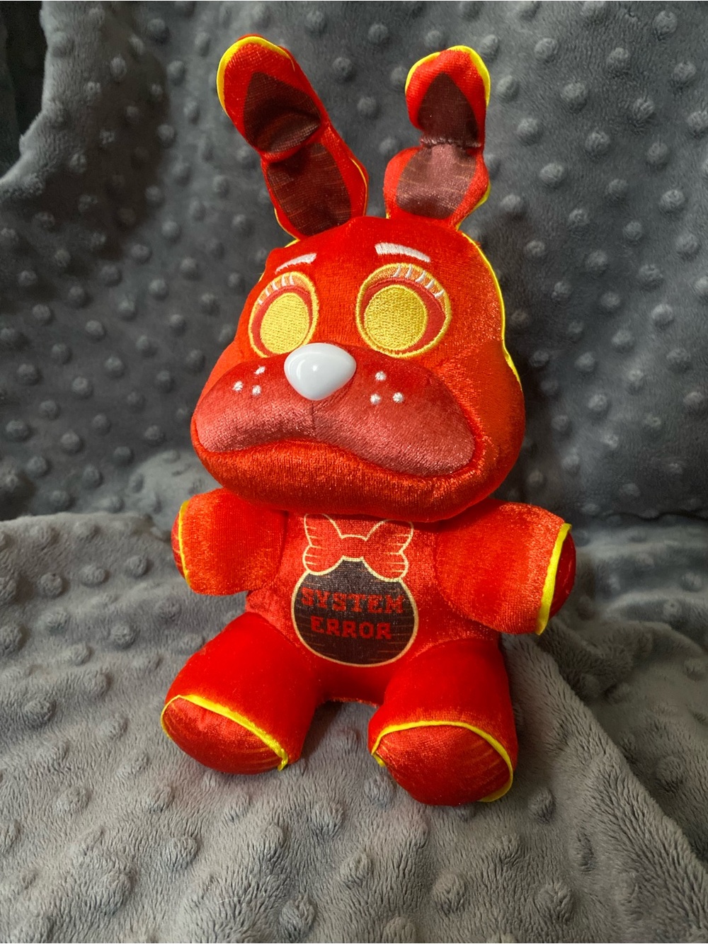 Red FNAF 'System Error' Plush Bonnie Toy - Soft Kids Stuffed Animal